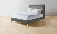 The Essex Bed - Pebbled Leather Ash