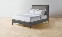 The Essex Bed - Pebbled Leather Ash