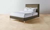 The Essex Bed - Pebbled Leather Truffle