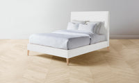 The Essex Bed - Performance Linen Weave Pure White