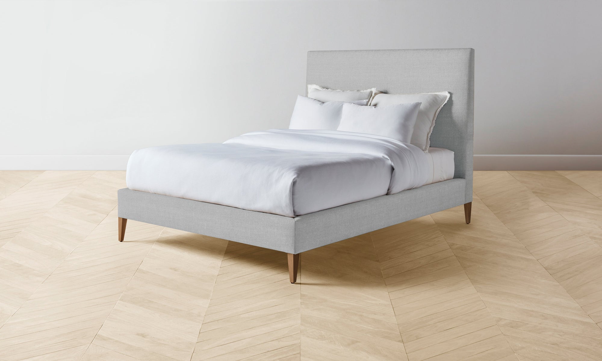 The Essex Bed Muslin on Reverse - Performance Linen Weave Cloud