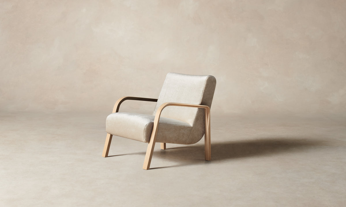 The Felix Chair - Deep Pile Mohair Limestone
