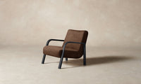 The Felix Chair - Italian Brushed Wool Cocoa