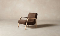 The Felix Chair - Italian Brushed Wool Cocoa