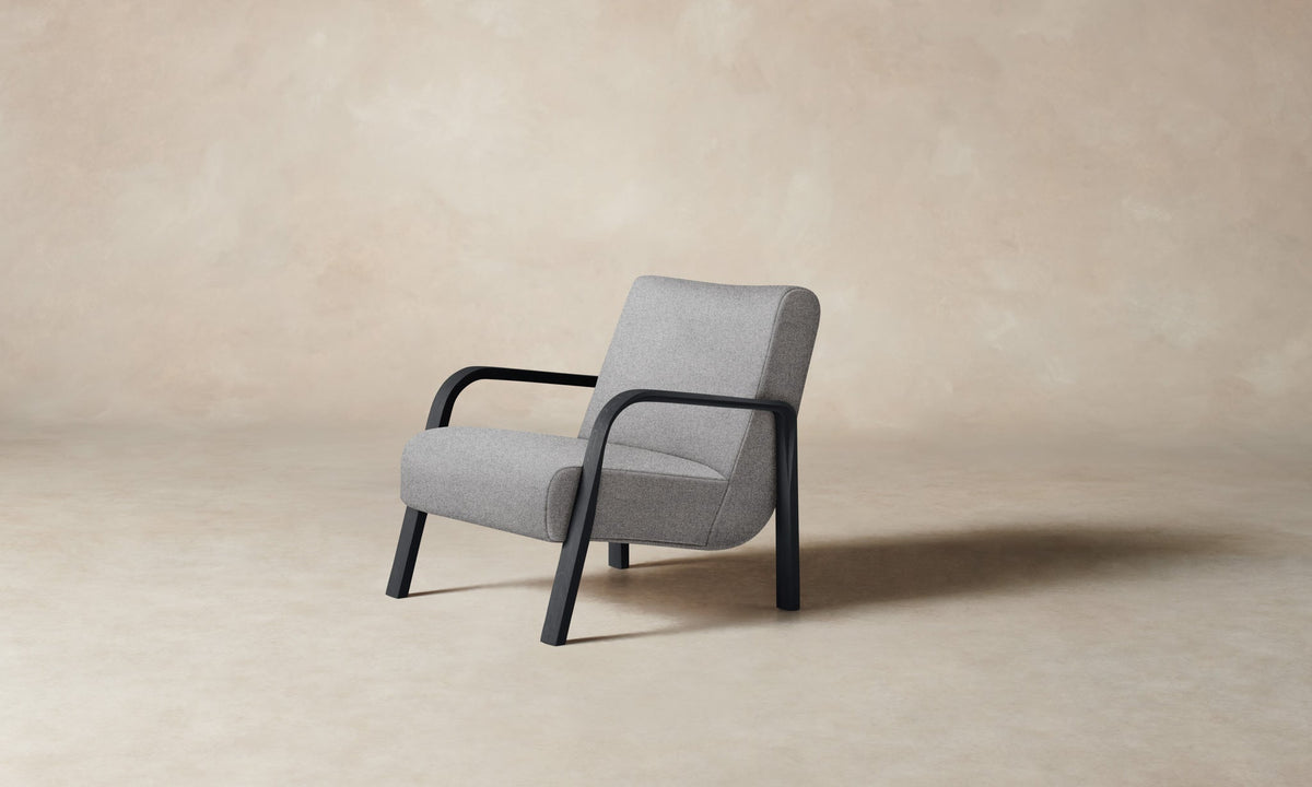 The Felix Chair - Italian Brushed Wool Moon