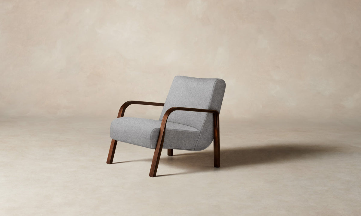 The Felix Chair - Italian Brushed Wool Moon