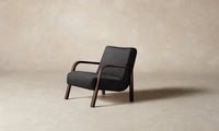 The Felix Chair - Italian Brushed Wool Pepper