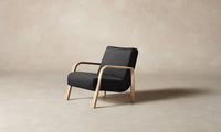 The Felix Chair - Italian Brushed Wool Pepper