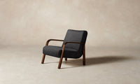 The Felix Chair - Italian Brushed Wool Pepper