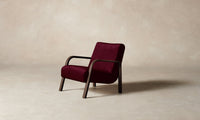 The Felix Chair - Mohair Crimson