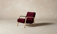 The Felix Chair - Mohair Crimson