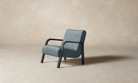 The Felix Chair - Mohair Slate Blue