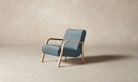 The Felix Chair - Mohair Slate Blue