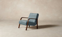 The Felix Chair - Mohair Slate Blue