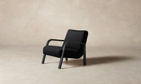 The Felix Chair - Pebbled Leather Ink