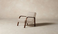 The Felix Chair - Pebbled Leather Stone