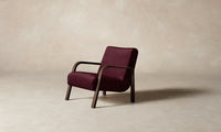 The Felix Chair - Performance Velvet Merlot