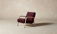 The Felix Chair - Performance Velvet Merlot