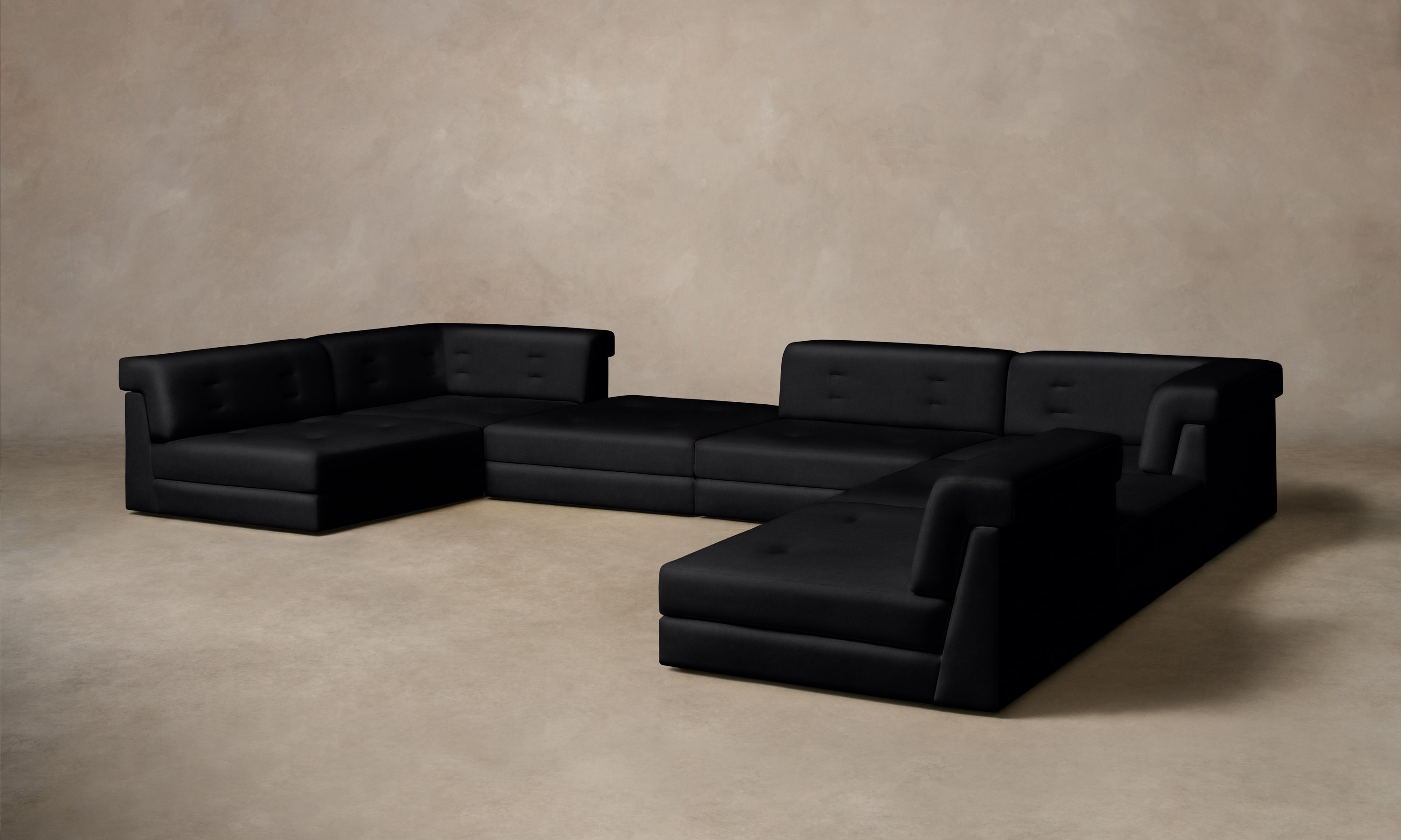 The Forma Modular Sectional - Costa Leather Jet – Maiden Home