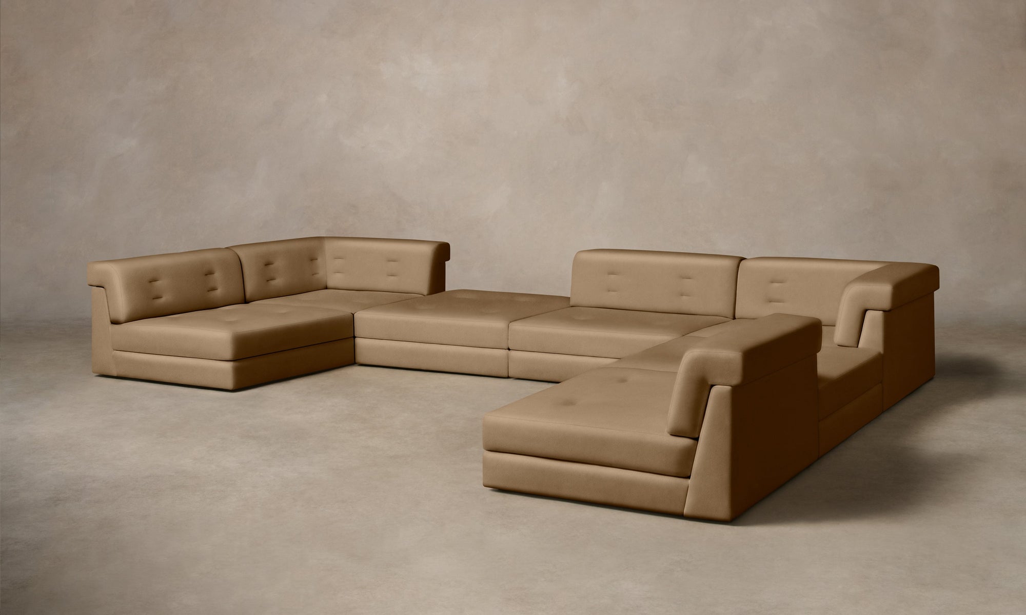 The Forma Modular Sectional - Costa Leather Ridge
