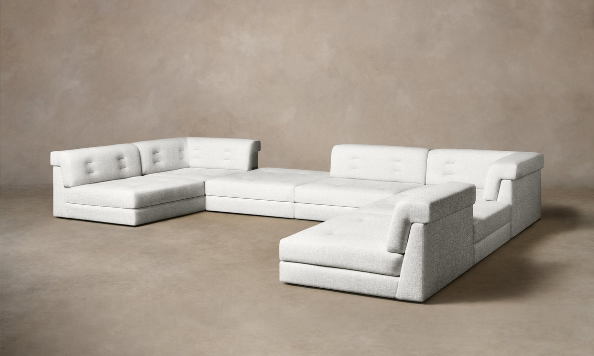 The Forma Modular Sectional - Heritage Belgian Linen Egret