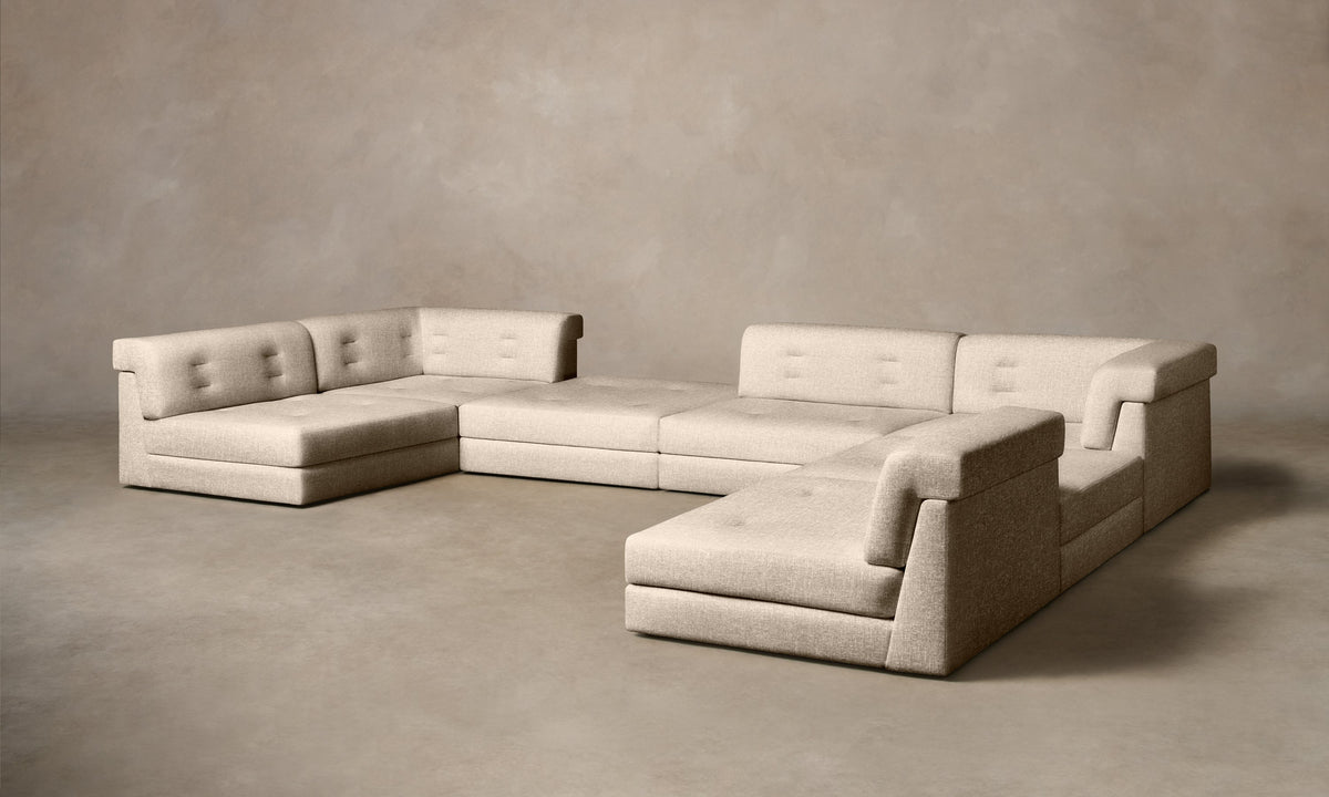 The Forma Modular Sectional - Heritage Belgian Linen Husk