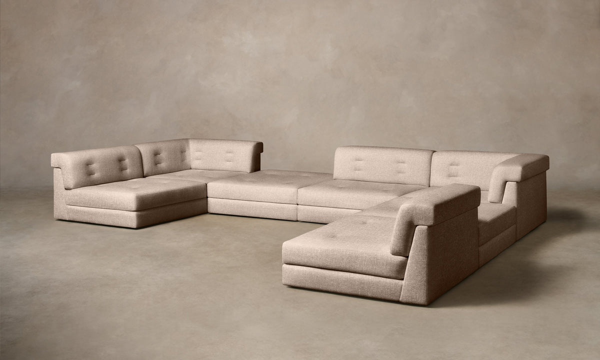 The Forma Modular Sectional - Heritage Belgian Linen Petal