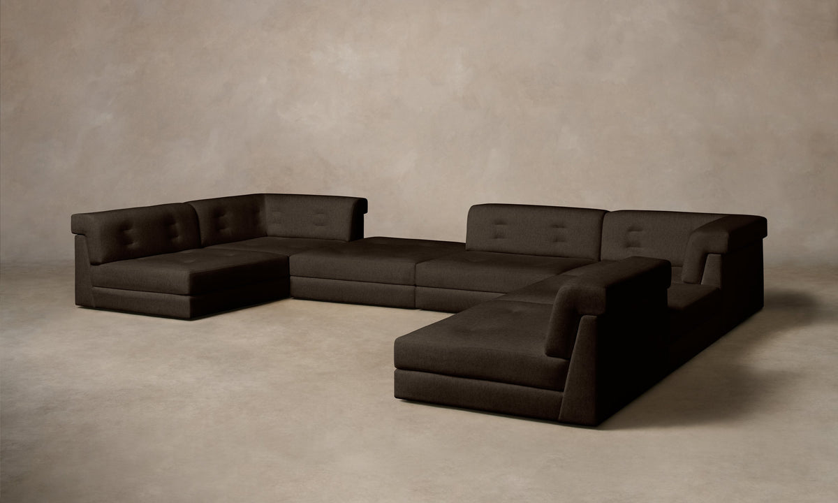 The Forma Modular Sectional - Italian Brushed Wool Cocoa