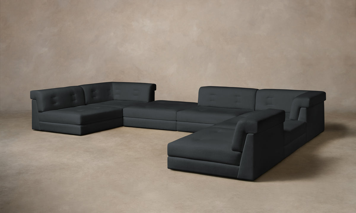 The Forma Modular Sectional - Marled Alpaca Velvet Basalt