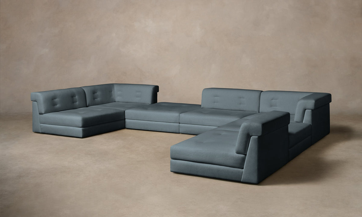 The Forma Modular Sectional - Mohair Slate Blue