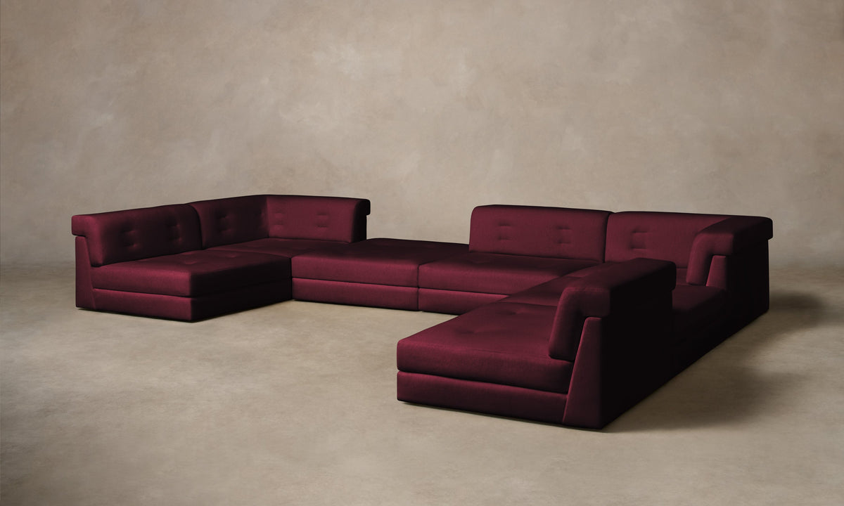 The Forma Modular Sectional - Performance Velvet Cabernet