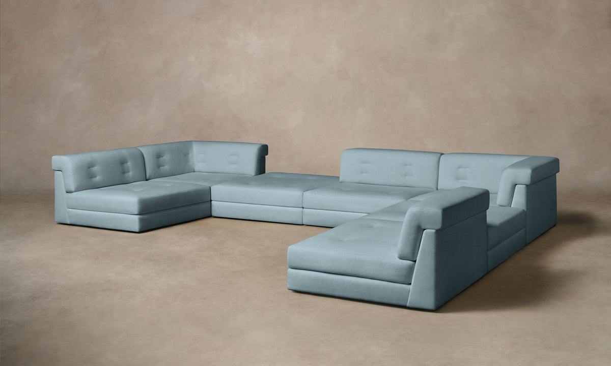 The Forma Modular Sectional - Performance Velvet Sky
