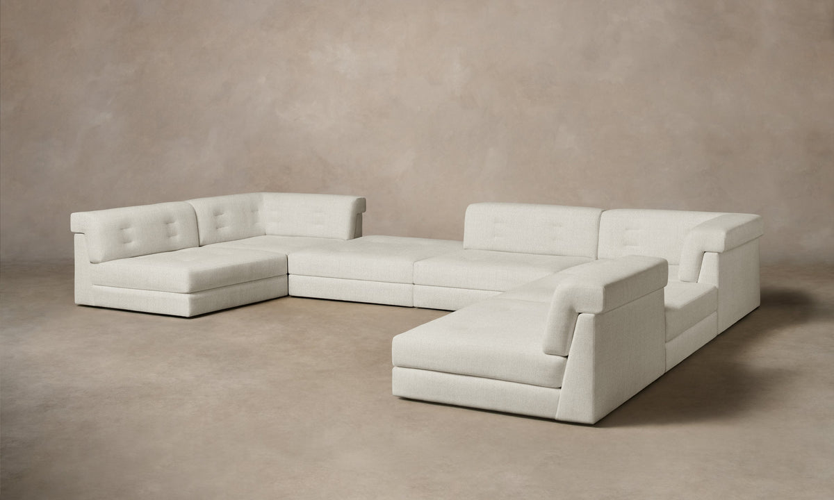 The Forma Modular Sectional - Performance Textural Weave Wisp