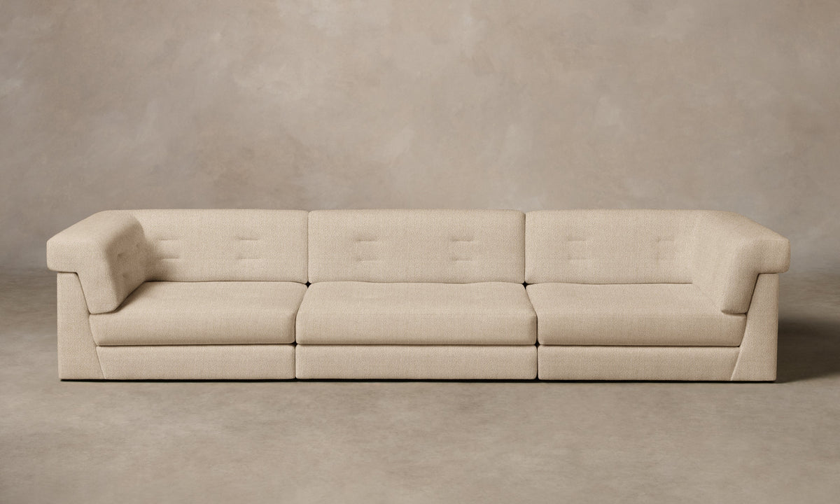 The Forma Modular Sofa - Performance Textural Weave Savanna