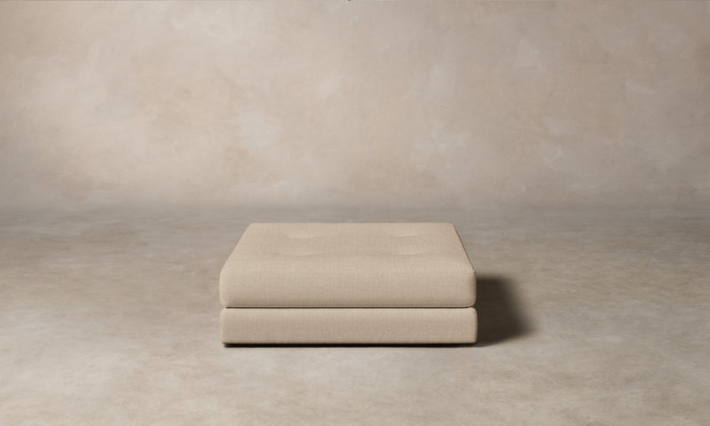 The Forma Ottoman - Performance Textural Weave Savanna