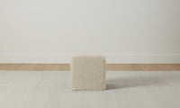 The Franklin Ottoman - Belgian Linen Alder