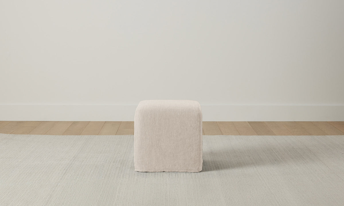 The Franklin Ottoman - Heritage Belgian Linen Summit