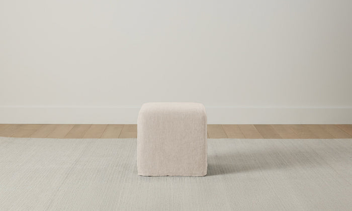 The Franklin Ottoman - Heritage Belgian Linen Summit