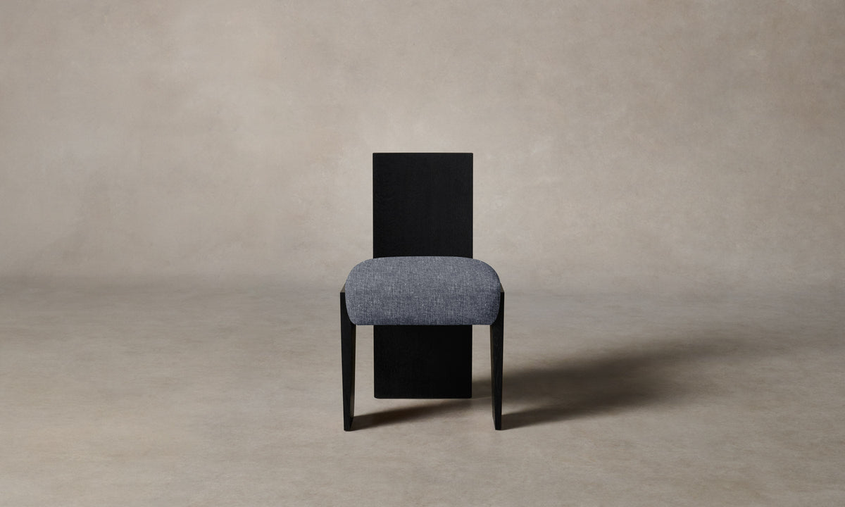 The Garrett Dining Chair - Heritage Belgian Linen Lake