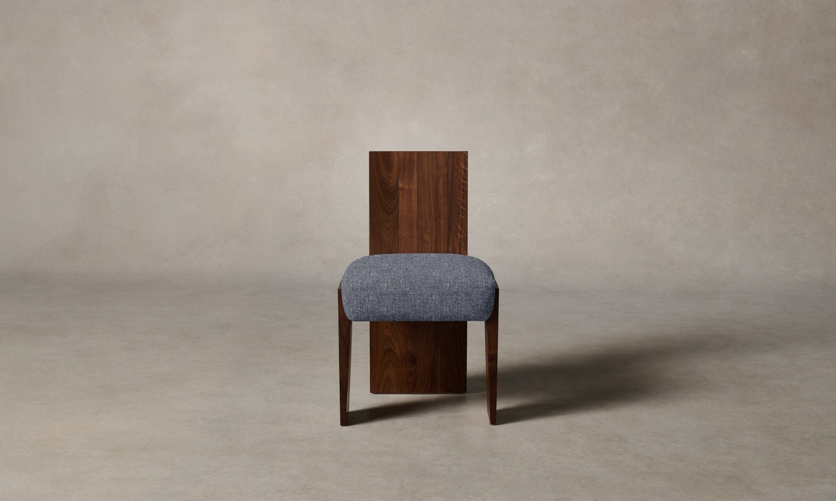 The Garrett Dining Chair - Heritage Belgian Linen Lake