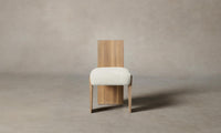 The Garrett Dining Chair - Italian Bouclé White