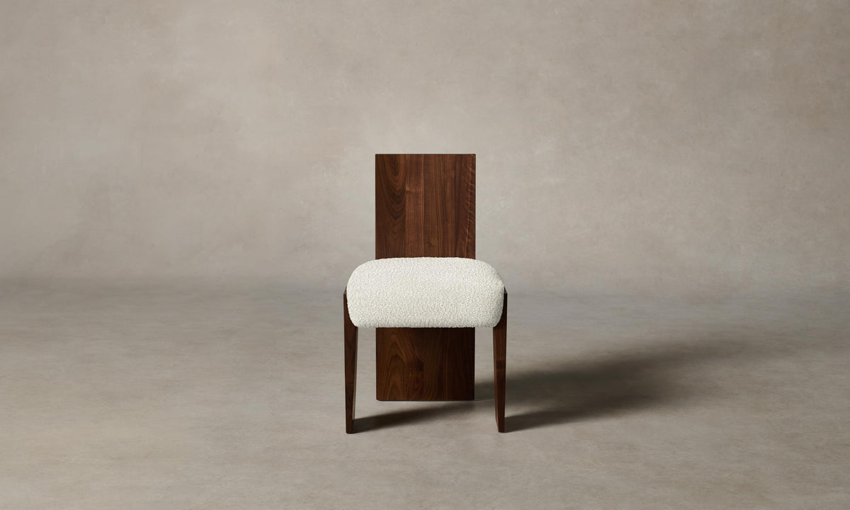 The Garrett Dining Chair - Italian Bouclé White