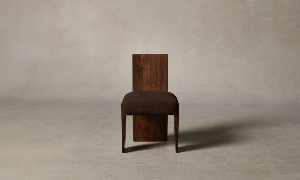 The Garrett Dining Chair - Italian Brushed Wool Cocoa