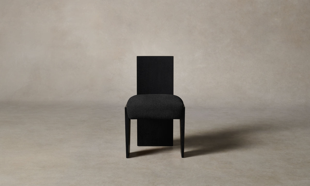 The Garrett Dining Chair - Italian Brushed Wool Pepper