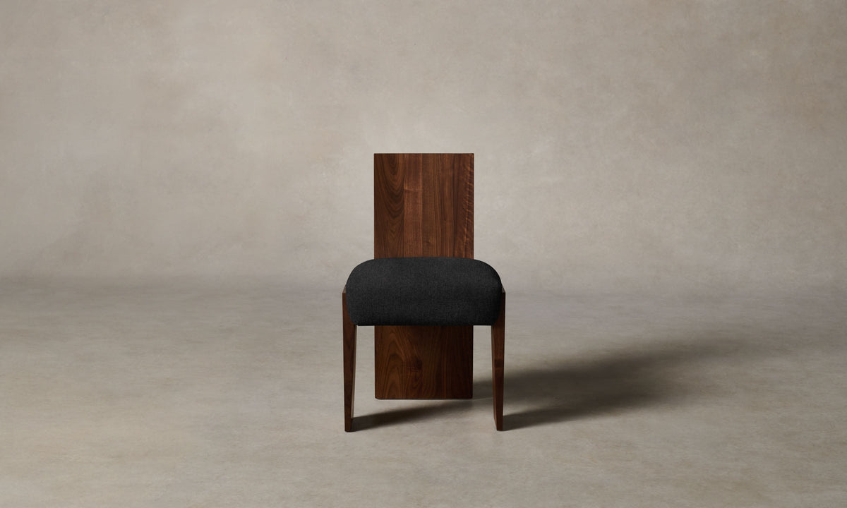 The Garrett Dining Chair - Italian Brushed Wool Pepper