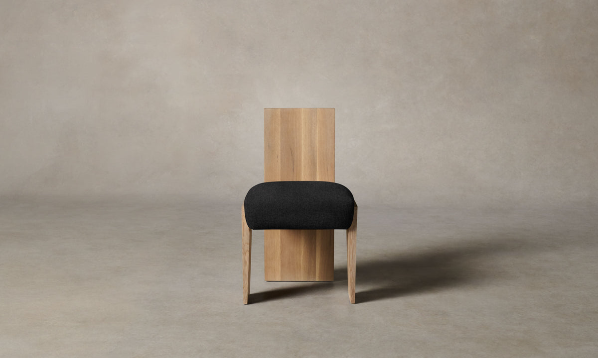 The Garrett Dining Chair - Italian Brushed Wool Pepper
