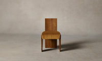 The Garrett Dining Chair - Mohair Amber