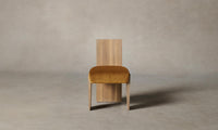 The Garrett Dining Chair - Mohair Amber