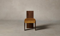 The Garrett Dining Chair - Mohair Amber