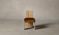 The Garrett Dining Chair - Mohair Brown Sugar